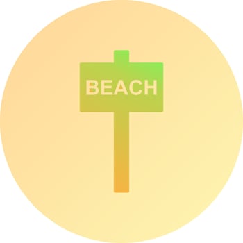 Beach Sign Vector Icon