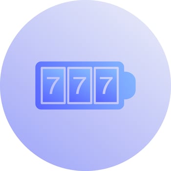 Slot Machine with Sevens Vector Icon