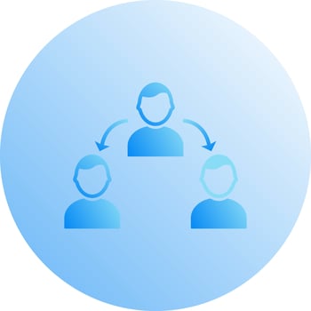Unique Connected Profiles Vector Icon