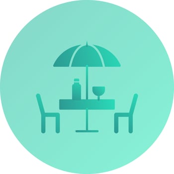 Unique Cafe Table Vector Icon