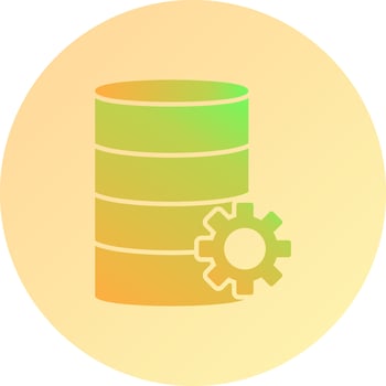 Unique Database Management Vector Icon