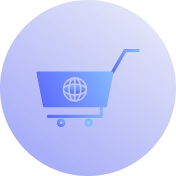 Unique Global Shopping Vector Icon