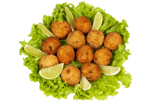 cod dumpling, salt cod fritters, bunuelos de bacalao. Brazilian snack bolinho de bacalhau png