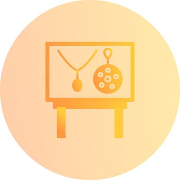 Jewel Exhibit Vector Icon