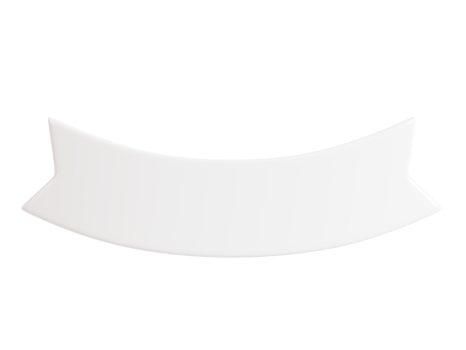 Ribbon text banner 3d render illustration - simple title frame of double white tape for sale or promotion message. png