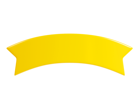 Ribbon text banner 3d render illustration - simple title frame of double yellow tape for sale or promotion message. png