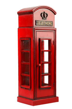 English phone booth miniature png