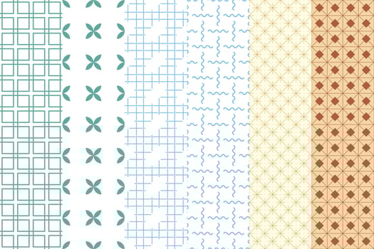 Abstract seamless set of pattern style elegant dynamic for concept design. vector