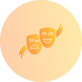 Theater Masks Vector Icon