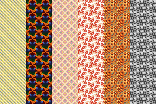 Seamlessly set pattern. Symmetric abstract wallpaper. Digital paper, textile print. Vector illustration.