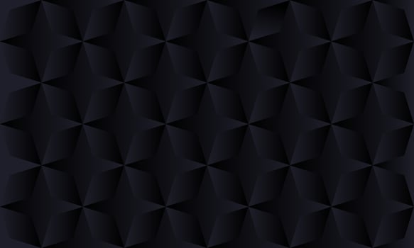 Modern 3d black stars seamless wallpaper pattern background vector