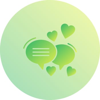 Love Chat Vector Icon