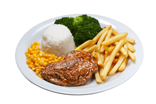 Rice with potatoes and meat. png