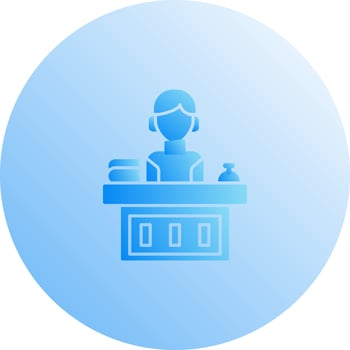 Office Reception Vector Icon