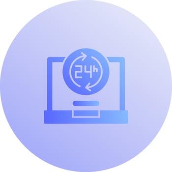 24 Hours Vector Icon