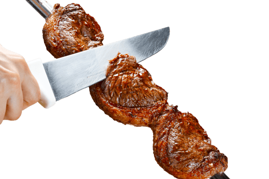 Steak rotisserie at the steakhouse, sliced picanha, Picanha png