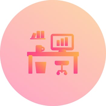 Office Desk Vector Icon
