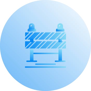 Road Blockade Vector Icon