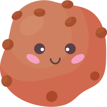 cute  chocolate chip cookie png