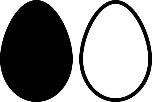 Egg Silhouette Laser Cut File vector