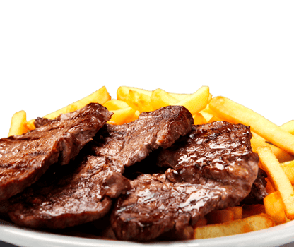 grilled steak with french fries png