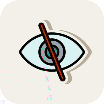 Eye Slash Vector Icon Design