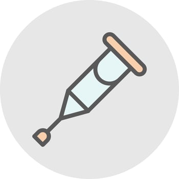 Crutch Vector Icon Design