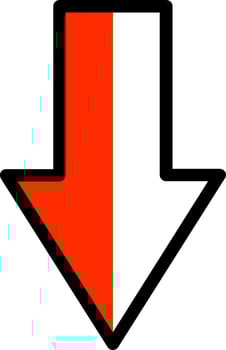 Down Vector Icon Design