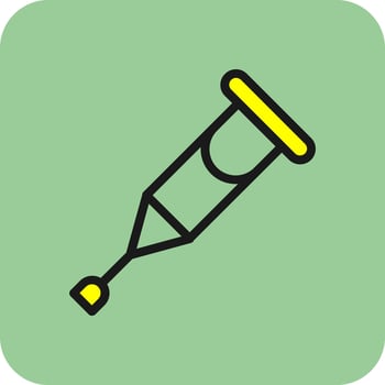 Crutch Vector Icon Design