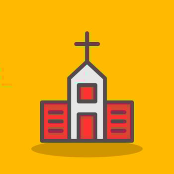 Church Vector Icon Design