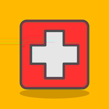 Hospital Symbol Vector Icon Design