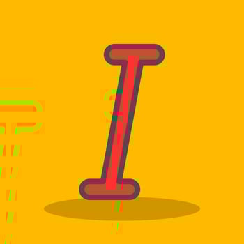 Italic Vector Icon Design
