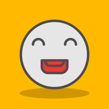 Laugh Beam Vector Icon Design