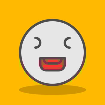 Laugh Squint Vector Icon Design