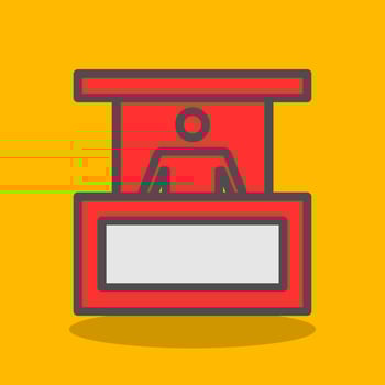 Person Booth Vector Icon Design