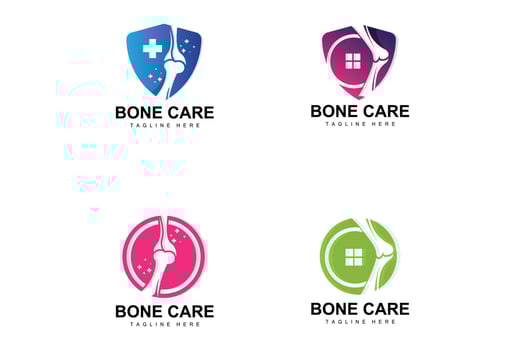 Bone Care Logo, Body Health Vector, Design For Bone Health, Pharmacy, Hospital, Health Product Brand vector