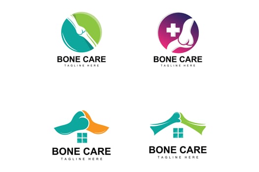 Bone Care Logo, Body Health Vector, Design For Bone Health, Pharmacy, Hospital, Health Product Brand vector