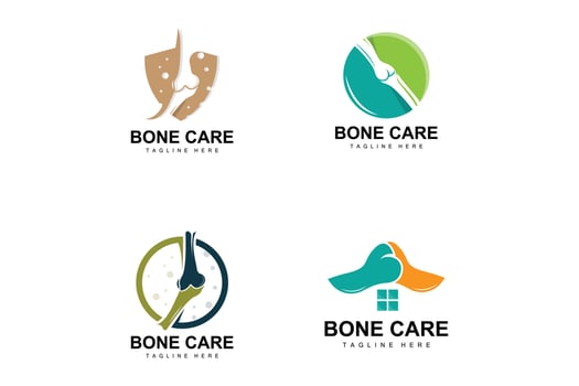 Bone Care Logo, Body Health Vector, Design For Bone Health, Pharmacy, Hospital, Health Product Brand vector