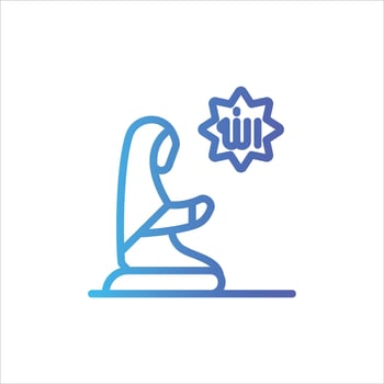 prayer icon with isolated vektor and transparent background vector