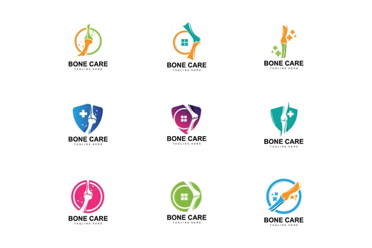 Bone Care Logo, Body Health Vector, Design For Bone Health, Pharmacy, Hospital, Health Product Brand vector