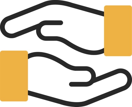 Hands Helping Vector Icon Design