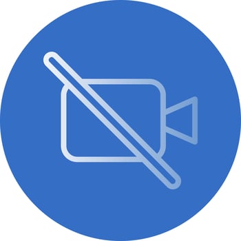 Video Off Vector Icon Design