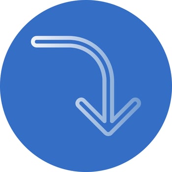 Down Vector Icon Design