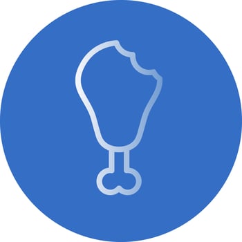 Drumstick Bite Vector Icon Design