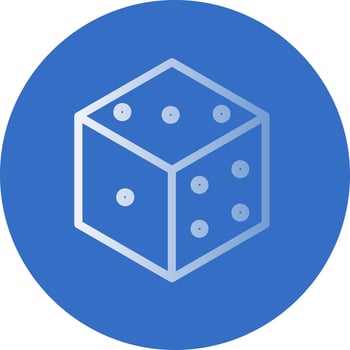 Dice D6 Vector Icon Design