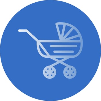 Baby Carriage Vector Icon Design