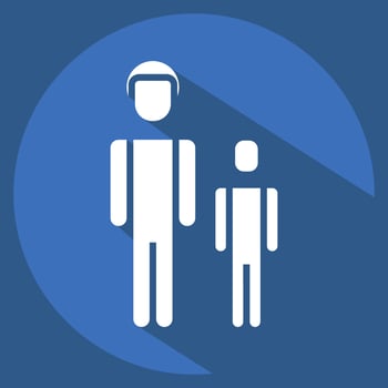 Icon Father And Son. related to Family symbol. glyph style. simple design editable. simple illustration vector