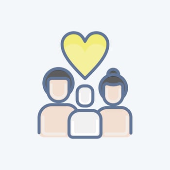 Icon Love. related to Family symbol. simple design editable. simple illustration vector