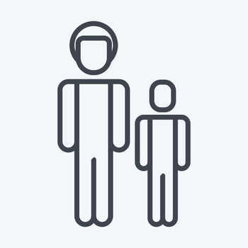 Icon Father And Son. related to Family symbol. glyph style. simple design editable. simple illustration vector