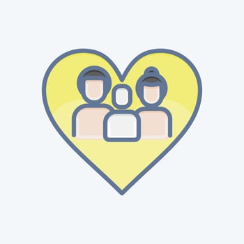 Icon Loves. related to Family symbol. simple design editable. simple illustration vector
